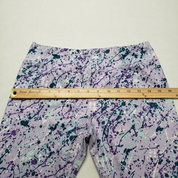 Athletic Works Leggings Girls XL 14-16 Purple Multicolor Paint Splatter Active - Picture 7 of 14